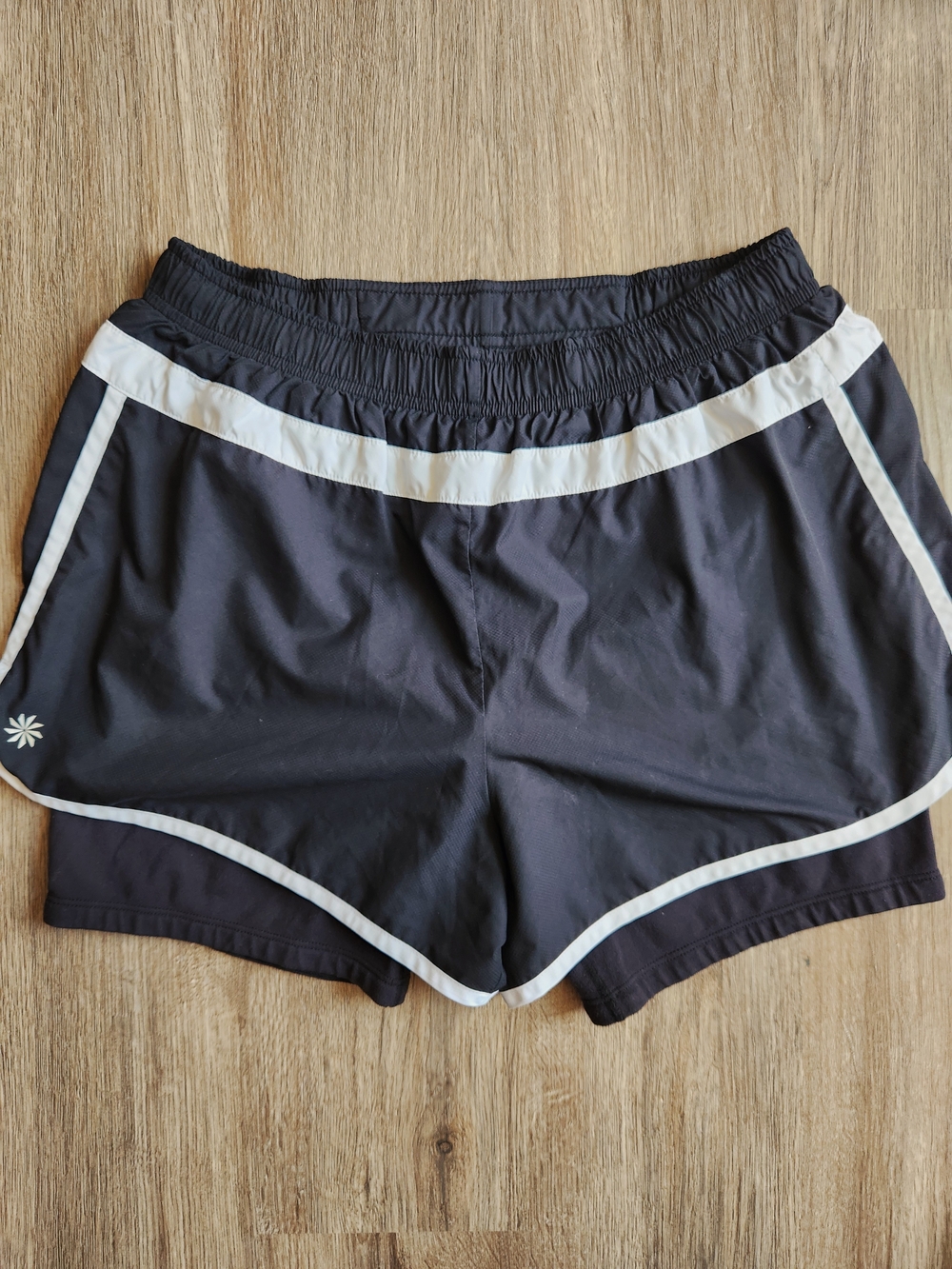 Athleta Black Athletic Shorts with Built-in Biker Shorts